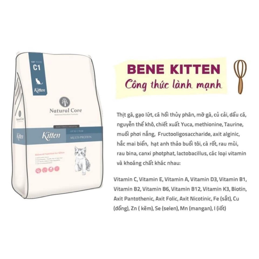 Hạt Hữu Cơ Natural Core Kitten 400g Cho Mèo Con - C1 bene