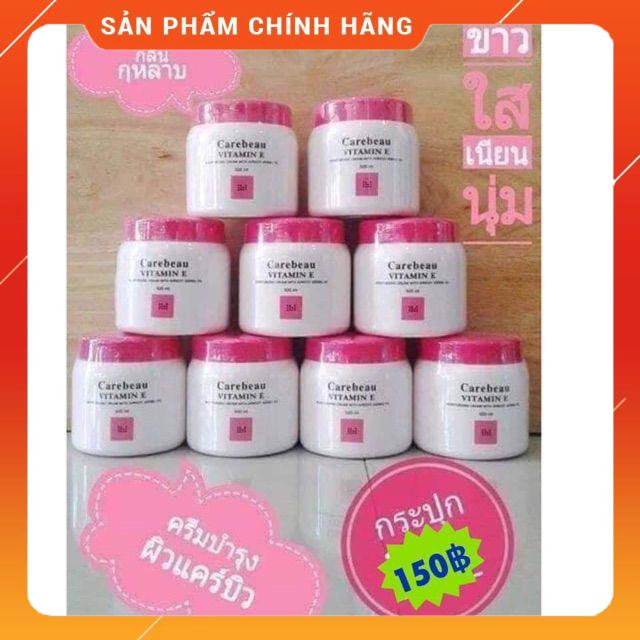 Kem dưỡng trắng da body Carebeau vitamin E 500g Thái Lan, nguyên liệu kem trộn, cốt kem trộn