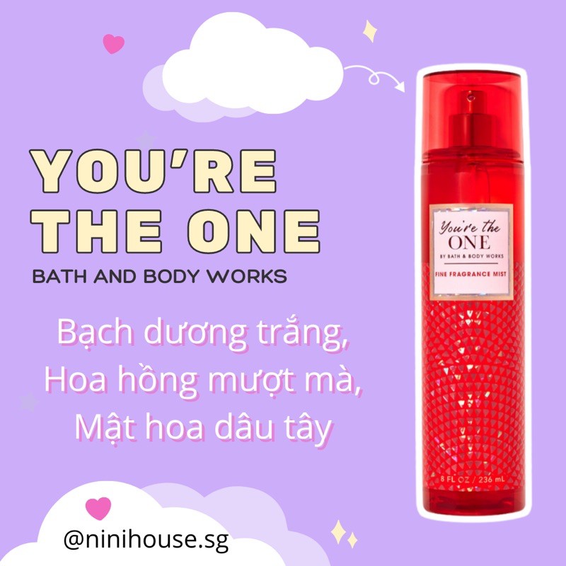 [MÙI SANG] Xịt thơm, Sữa tắm, Kem dưỡng, Nước hoa Bath and Body Works mùi You’re The One | BigBuy360 - bigbuy360.vn