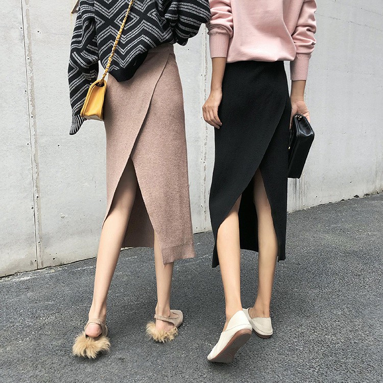 Chân Váy Len Xẻ Ôm, Mặc Được 2 Kiểu | Mẫu váy Đi Làm, Đi Chơi Đều Đẹp - V23 | BigBuy360 - bigbuy360.vn