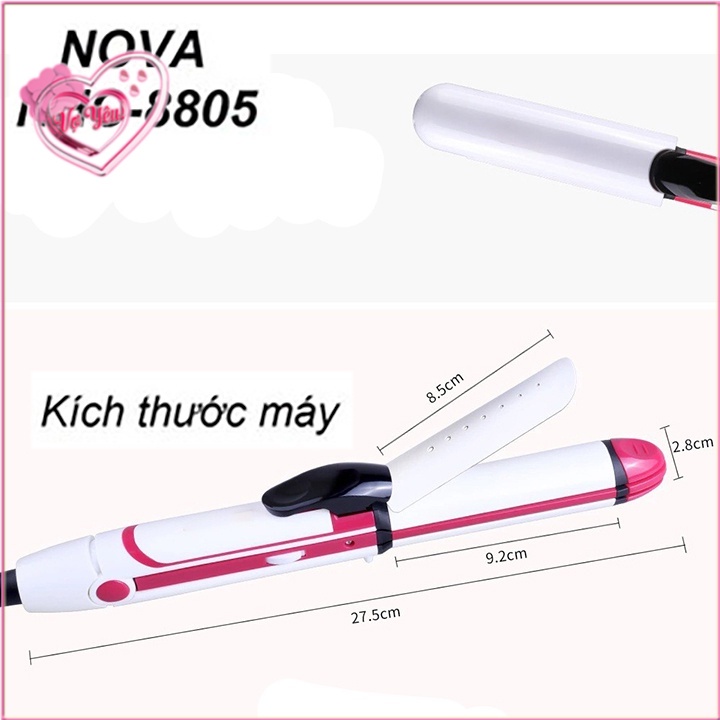 Máy tạo kiểu tóc uốn duỗi NOVA-8805 đa năng 4in1