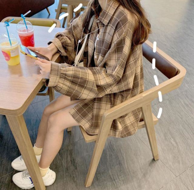 [Ảnh thật/Sẵn]Áo sơmi đèn lồng kẻ caro siêu xinh | BigBuy360 - bigbuy360.vn