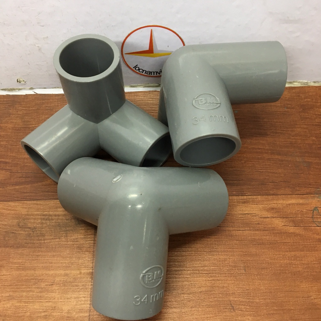 Co Góc 3 Hướng, Cút 3 Nhánh, Co 3 nhánh, Tê Ngã 3 Nhựa PVC 21, 27, 34