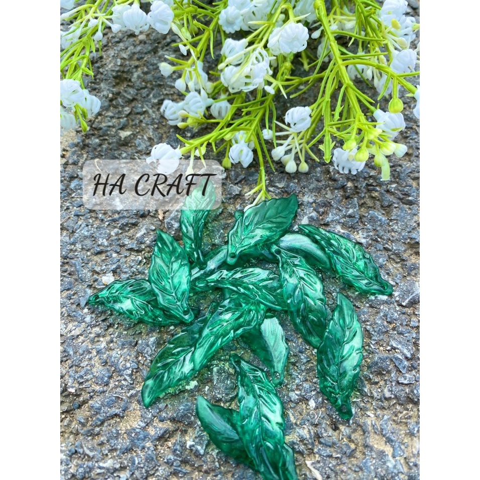 0,5kg Lá xanh hoa mai đào (lá xoắn xanh) làm hoa Handmade trang trí nhà cửa