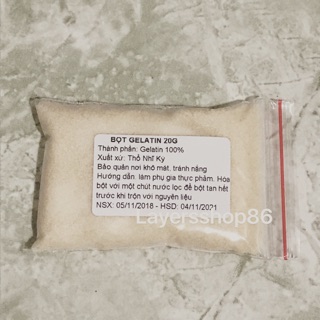 Bột gelatin Thổ Nhĩ Kỳ chia lẻ 20g