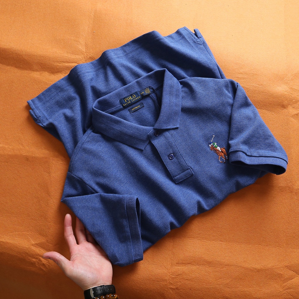 Áo Thun Nam POLO RALPH LAUREN LOGO THÊU hàng xuất khẩu vnxk cực xịn - trơn không viền cổ cao cấp DV 5 màu RL21