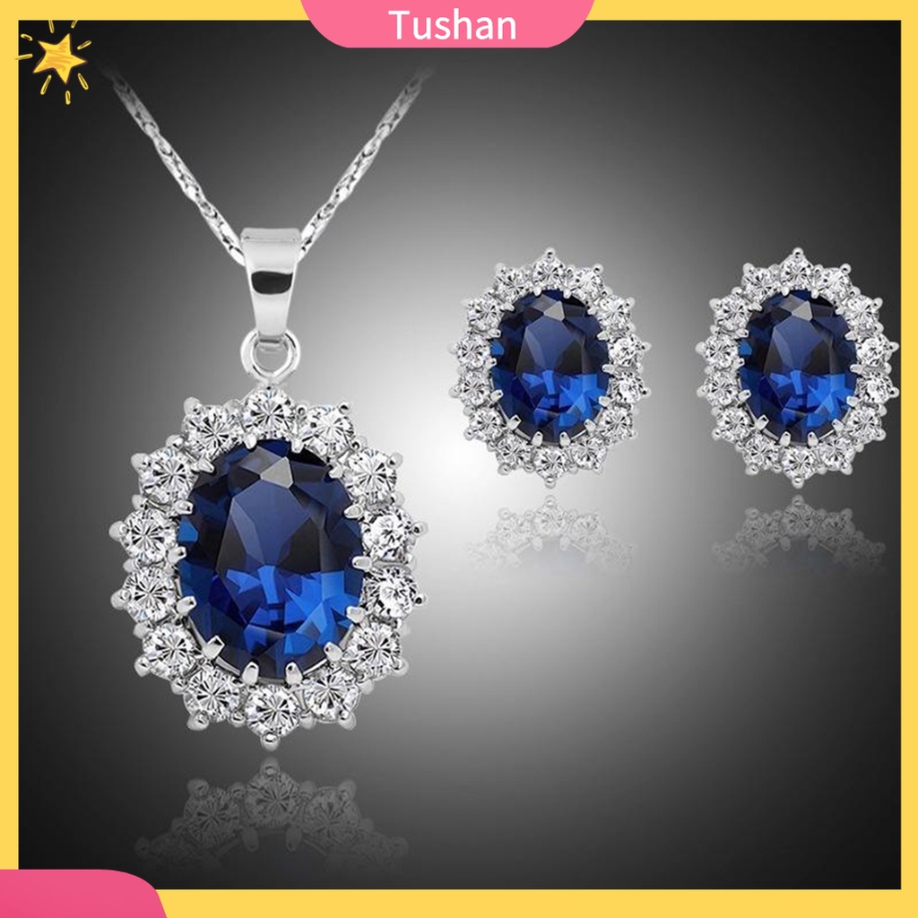 Vòng cổ Đính Đá Sapphire Giả Thời Trang Cho Cuộc Sống Hàng Ngày