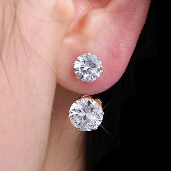 Thời trang Bông tai Rhinestone Lấp lánh Bông tai Nữ Cá tính Thời trang
