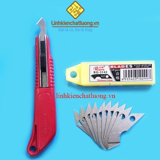 Bộ dao móc cắt mica RG-334 + 2 hộp lưỡi dao móc cắt mica RG-3142 (10 lưỡi)