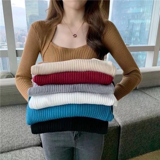 Áo len tăm cổ vuông, len tăm quảng châu