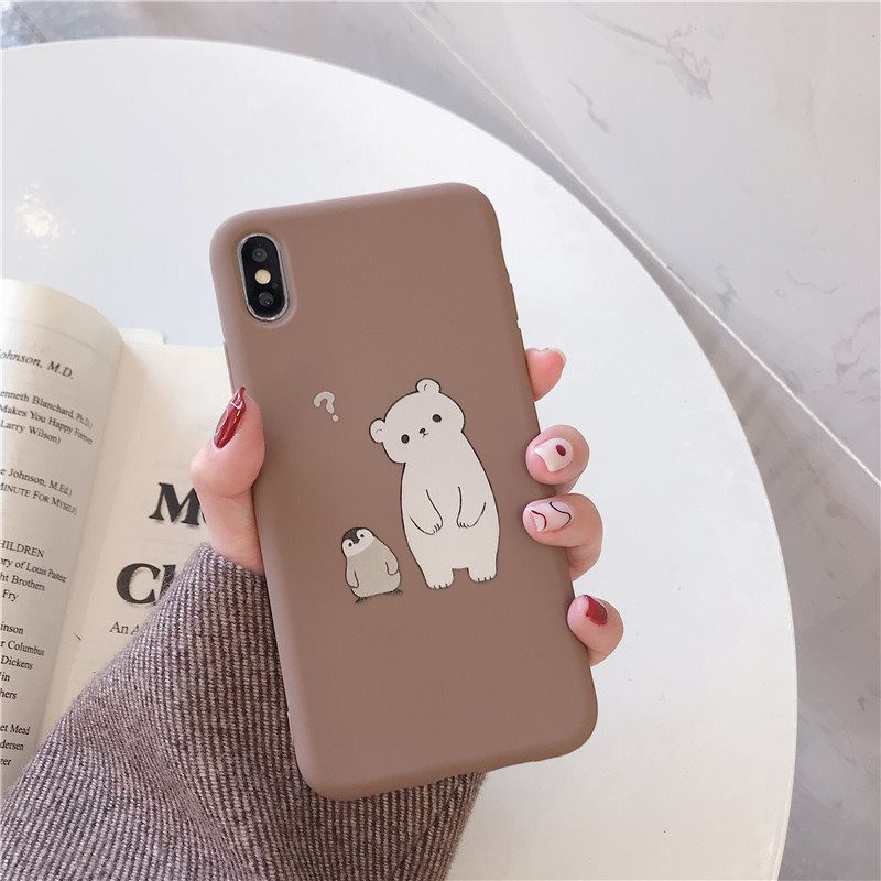 Ốp lưng iphone Gấu yêu TPU trơn dẻo mềm 5/5s/6/6plus/6s/6splus/7/7plus/8/8plus/x/xr/xs/11/12/pro/max/plus/promax | BigBuy360 - bigbuy360.vn