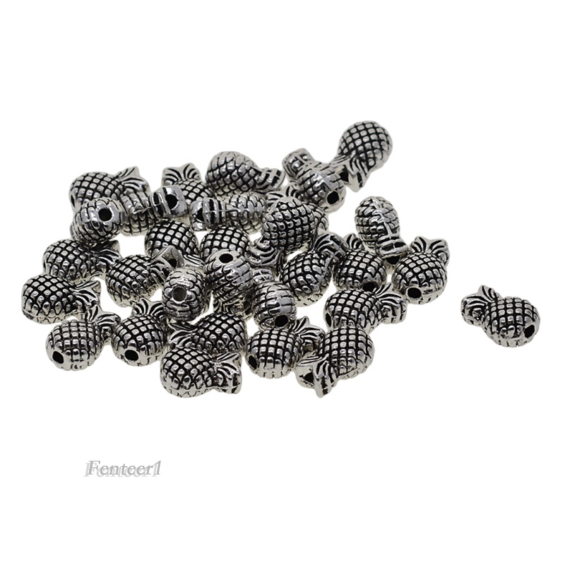 Bộ 30 hạt bạc tây tạng hình đầu mèo làm trang sức thủ công