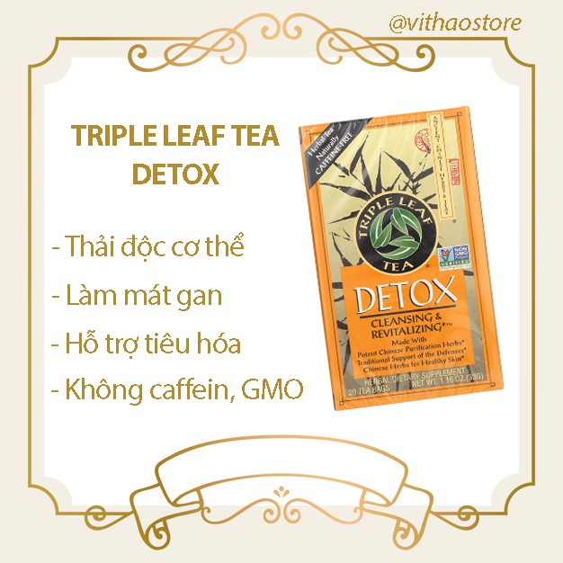 Trà detox thảo mộc Triple leaf tea 20 gói