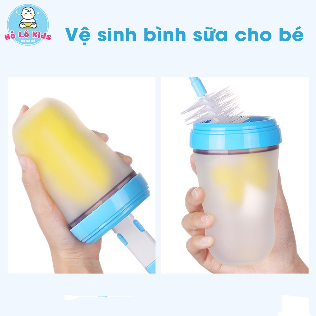 Bộ cọ bình sữa bọt biển 6 chi tiết, cọ mút xốp rửa núm bình cho bé Hồ Lô Kids