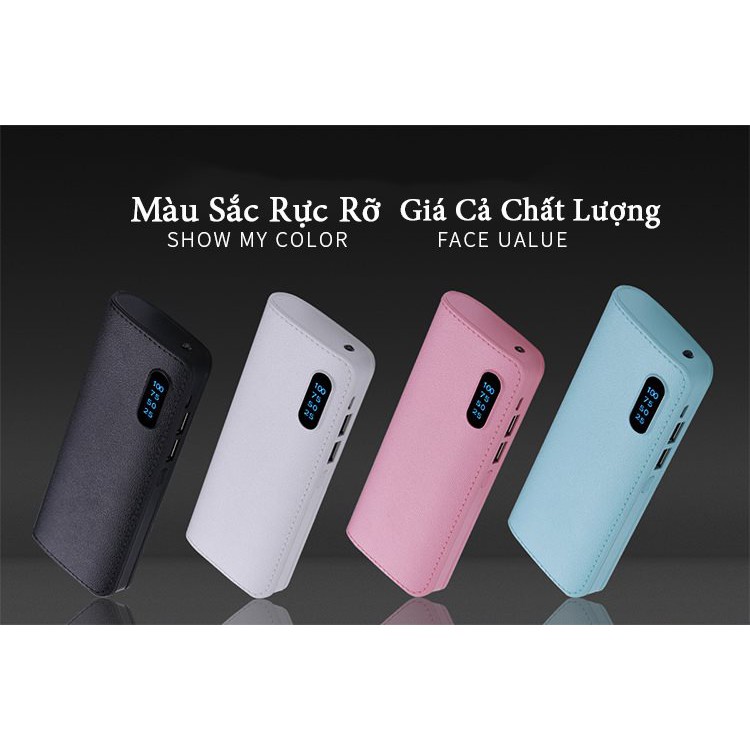 [Bảo Hành Chất Lượng] Sạc dự phòng bề mặt da siêu đẹp sạc nhanh an toàn Pin Sac Du Phong Dung Lượng 10000 mAh | BigBuy360 - bigbuy360.vn