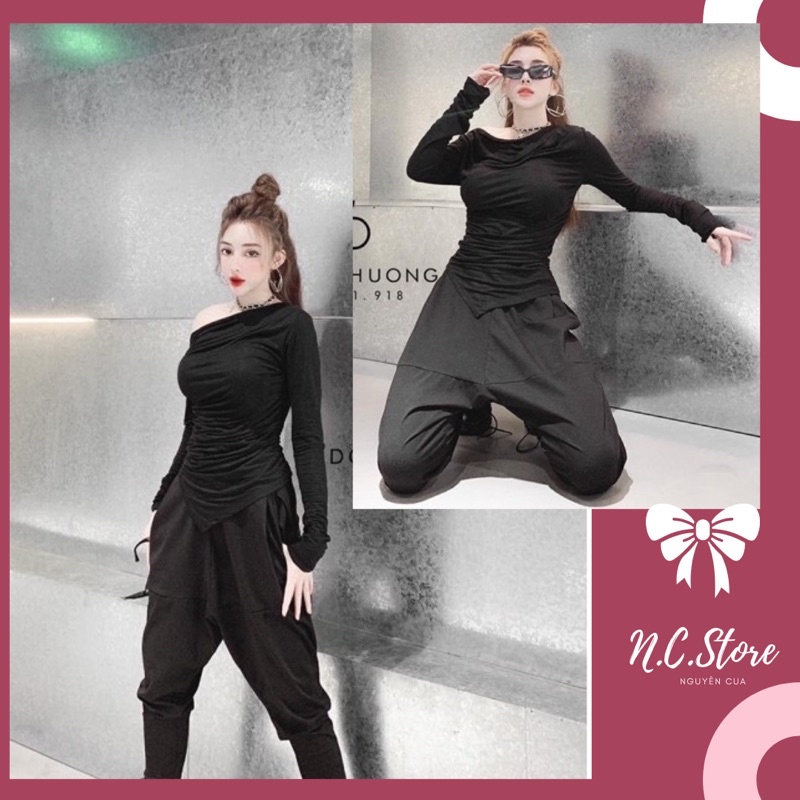 Set Áo giấy Vạt + Quần Bom cực Xinh