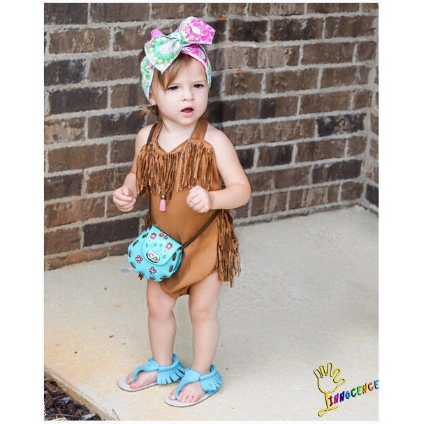 ❤XZQ-Newborn Baby Girl Tassels Romper Jumpsuit Bodysuit Kid Clothes Outfit Sunsuit Hot Sale