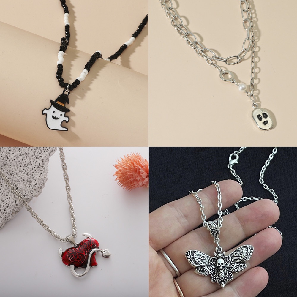Vòng cổ HợP Kim HìNh ĐầU Lâu Halloween