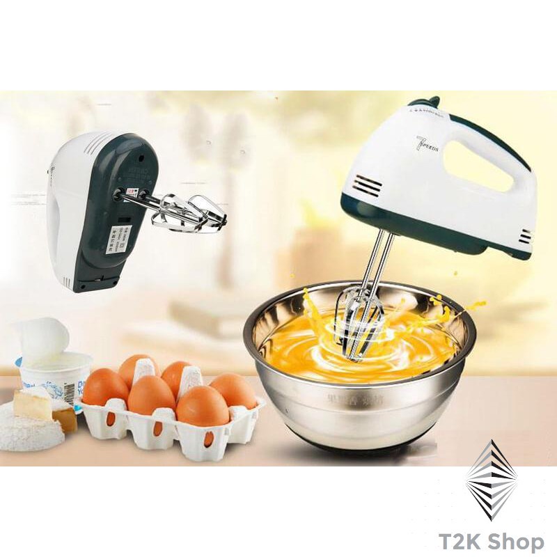 [Hot] Máy Đánh Trứng Cầm Tay 7 Tốc Độ Công Suất 180W -đánh trứng, đánh kem, đánh bơ, nhào bột bánh, trộn salad...