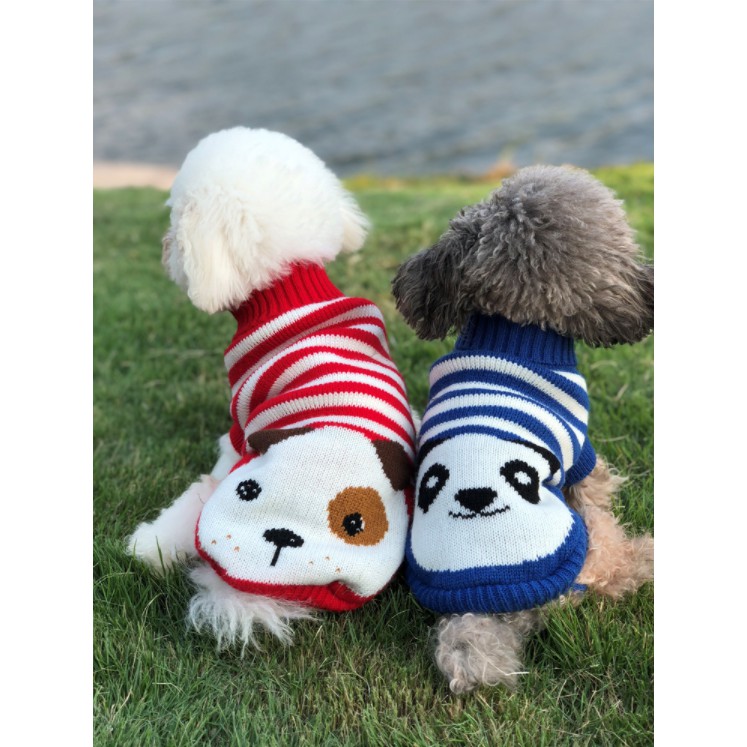Áo len cho thú cưng hình gấu trúc dễ thương - Có 2 màu, có thể làm áo đôi cho chó mèo
