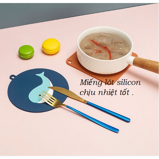 Miếng lót nồi hoạt hình bằng Silicon Chịu Nhiệtm chống trượt