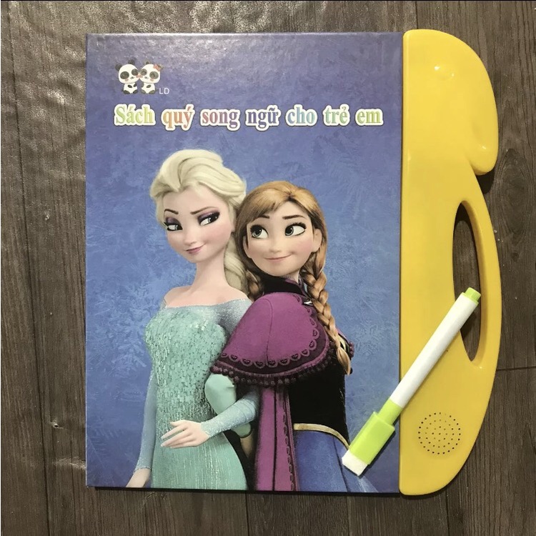 [Tặng bút tô xoá] Sách quý song ngữ Anh Việt bìa Elsa và Spider Man - Sách nói điện tử học Tiếng Anh