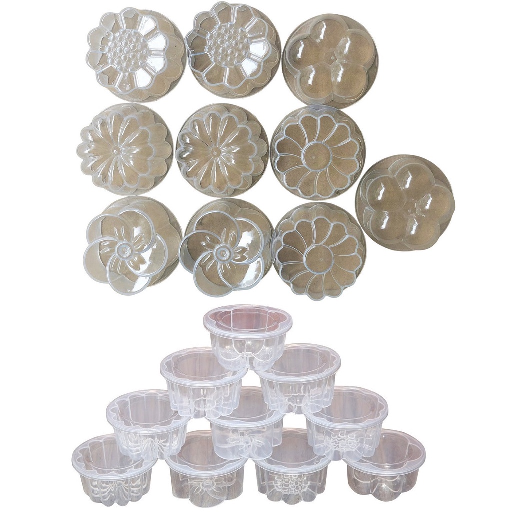 Combo 20 Khuôn Làm Rau Câu Bánh Flan Có Nắp Đậy