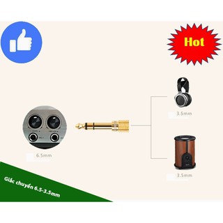Jack chuyển Mic 6.5mm ra 3.5mm UGREEN 20503