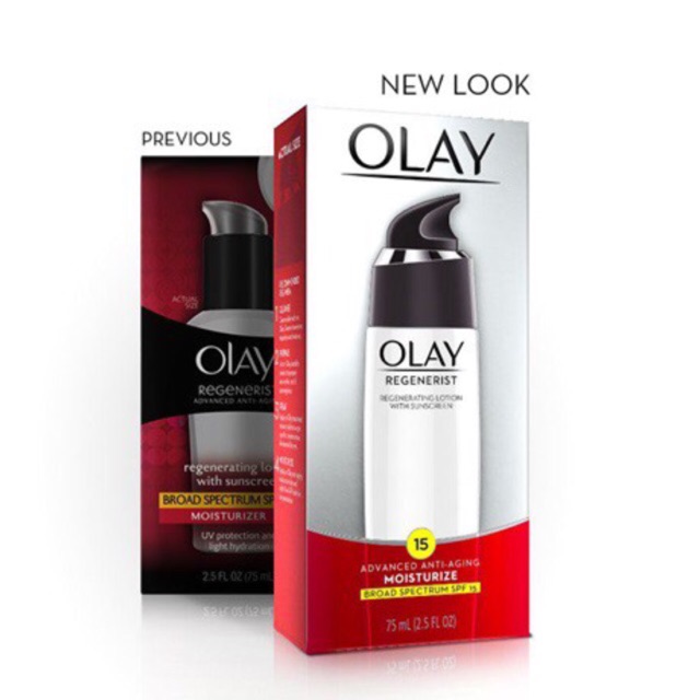 Sữa dưỡng ẩm chống nắng chống lão hoá Olay Regenerist Regenerating Lotion With Sunscreen 75ml Hàng Nhập USA