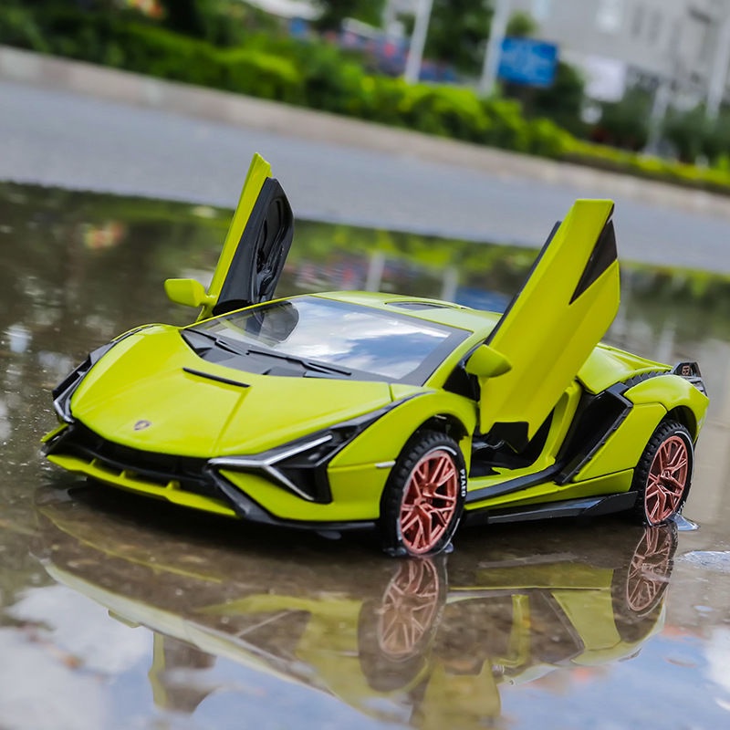 Đồ Chơi Xe Hơi Thể Thao Lamborghini Cỡ Lớn Có Đèn Và Âm Thanh Tỉ Lệ 1:18 Cho Bé