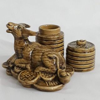 Tượng trâu ống tăm - gốm sứ bát tràng