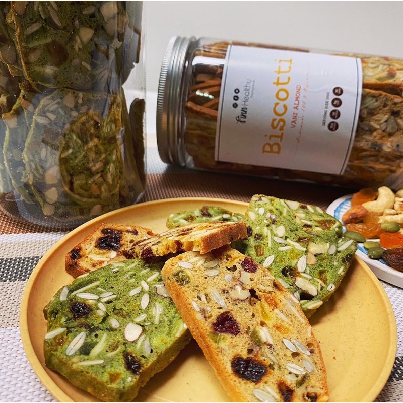 Bánh BISCOTTI nguyên cám- Bánh ăn kiêng không đường 100% by Finn Healthy | BigBuy360 - bigbuy360.vn