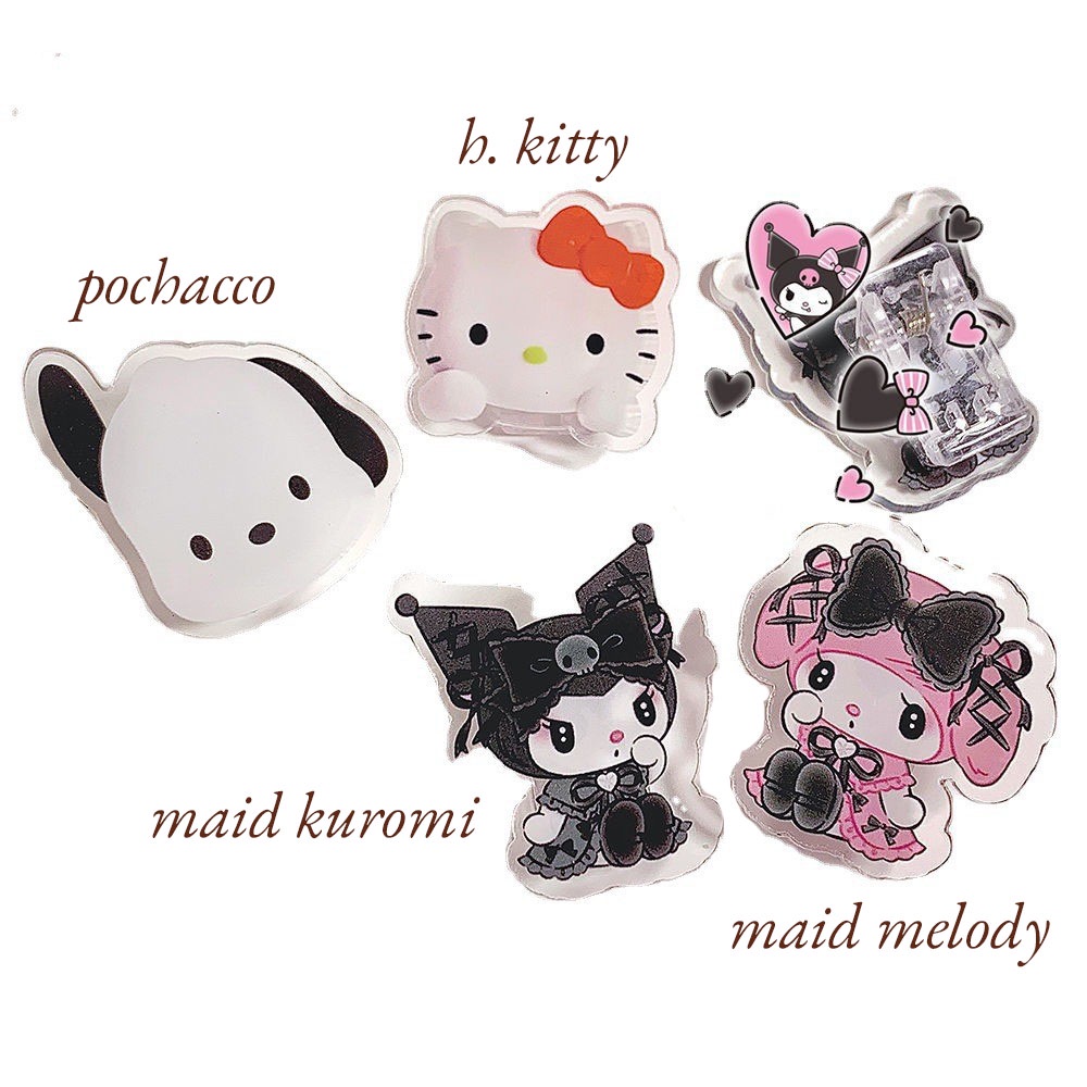Kẹp Giấy Nhựa Paper Clip Hình Maid Kuromi Melody