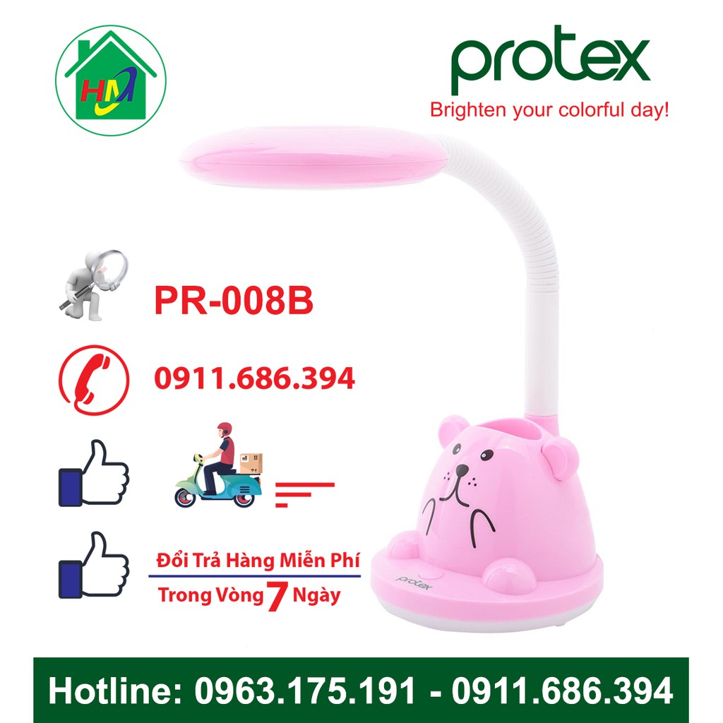 Đèn Học Để Bàn Hình Con Gấu Protex PR-008B - đèn led liền- chống cận thị - chống lóa - mỏi mắt