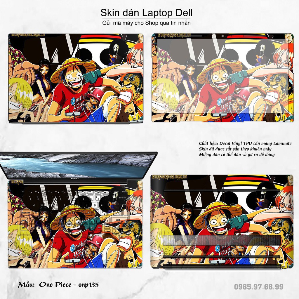 Skin dán Laptop Dell in hình One Piece nhiều mẫu 16 (inbox mã máy cho Shop)