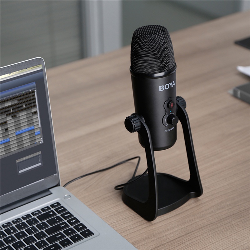 Mic thu âm BY-PM700 cho máy tính, PC để thu âm clip ASRM độ nhạy tiếng cao, làm podcast phát sóng, kênh radio