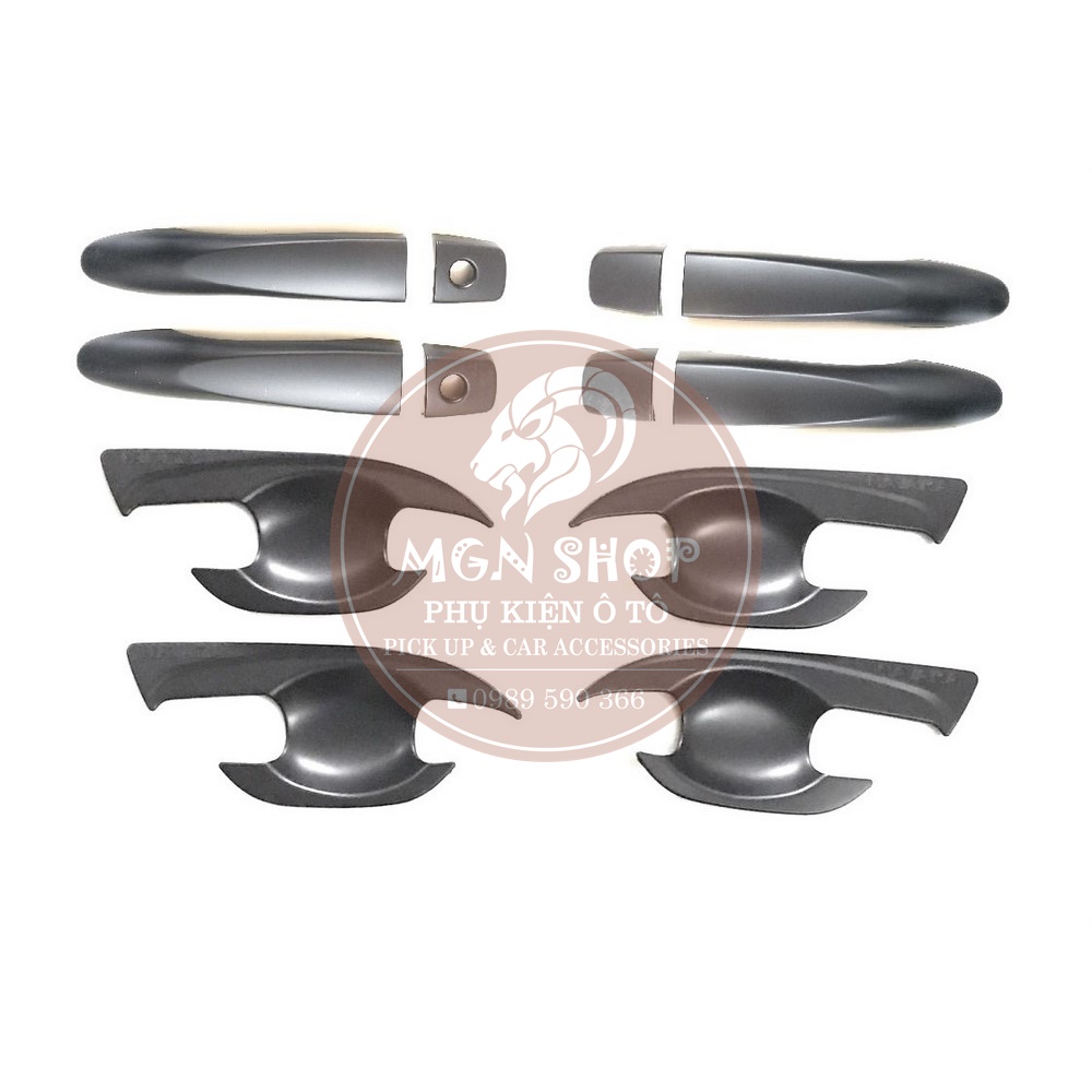 [Ốp tay nắm cửa] [Ốp hõm cửa] [Nissan Navara 2015 - 2021] [màu đen / màu bạc]
