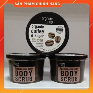 ♨Tẩy da chết Face & Body Cafe Organic Shop [Chính hãng] làm sạch sâu, tẩy tế bào chết ♨