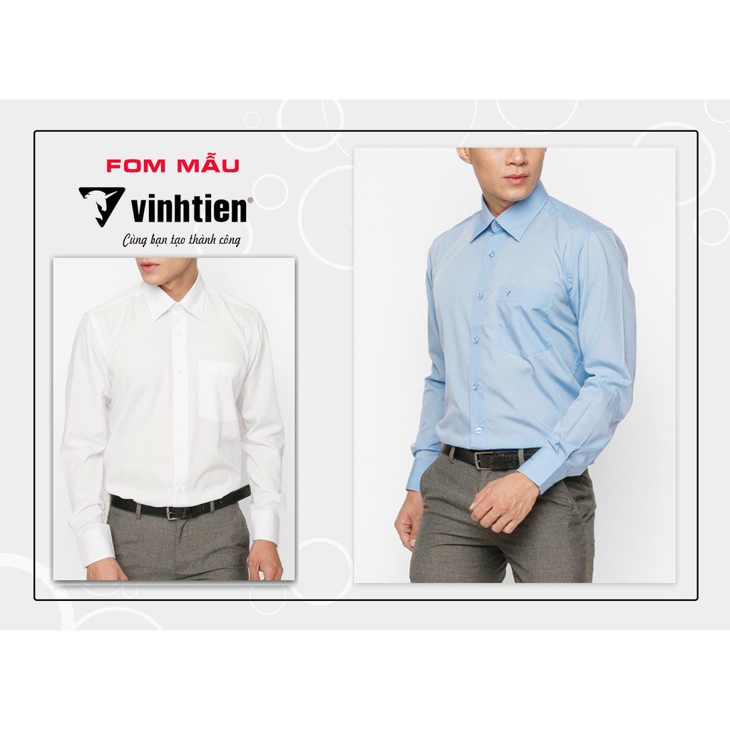 Áo Sơ Mi Dài Tay Dáng Regular Vĩnh Tiến Trơn Màu 345