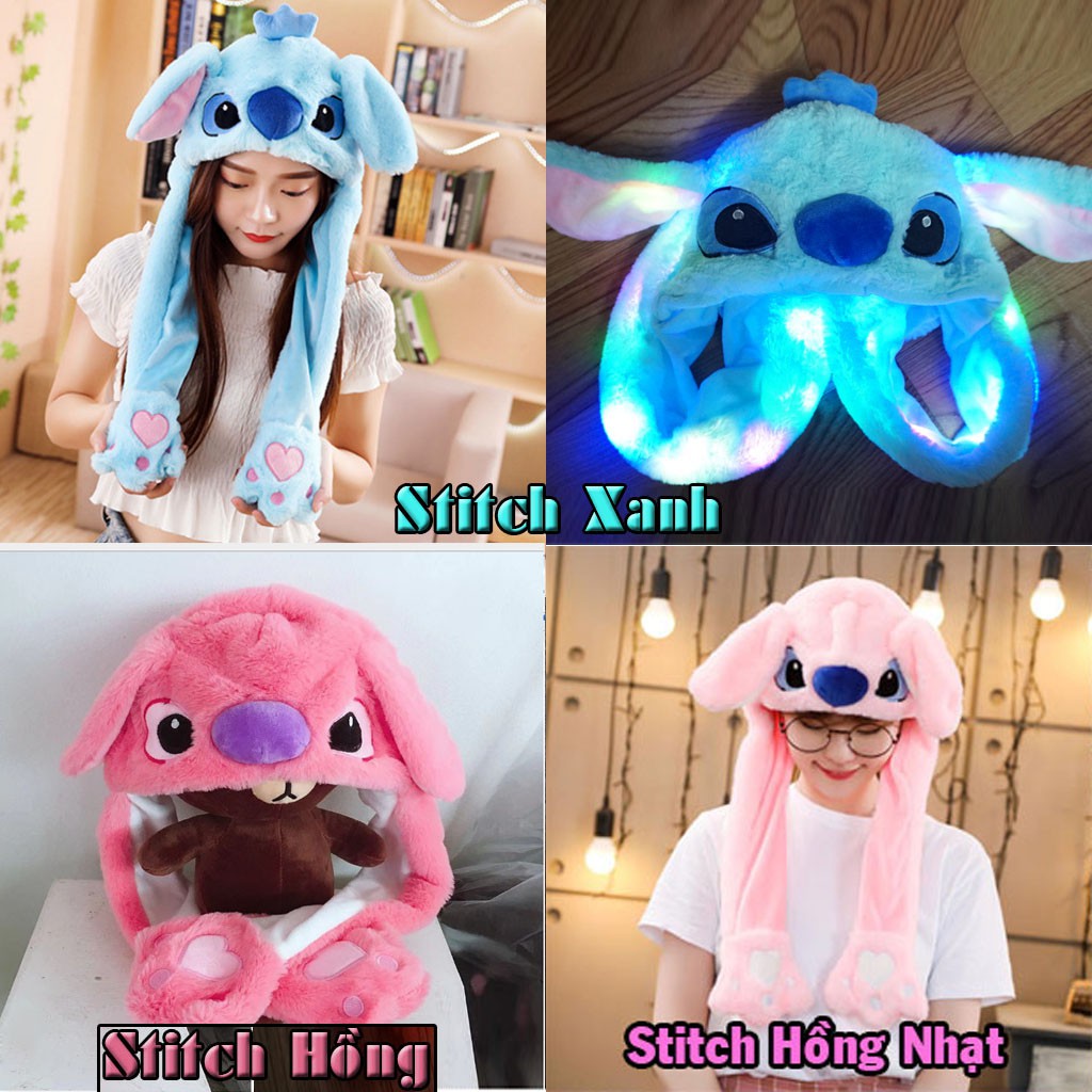 Mũ Tai Thỏ, Stitch, Vịt Vàng Vẫy Tai Phát Sáng [Hàng Sẵn]