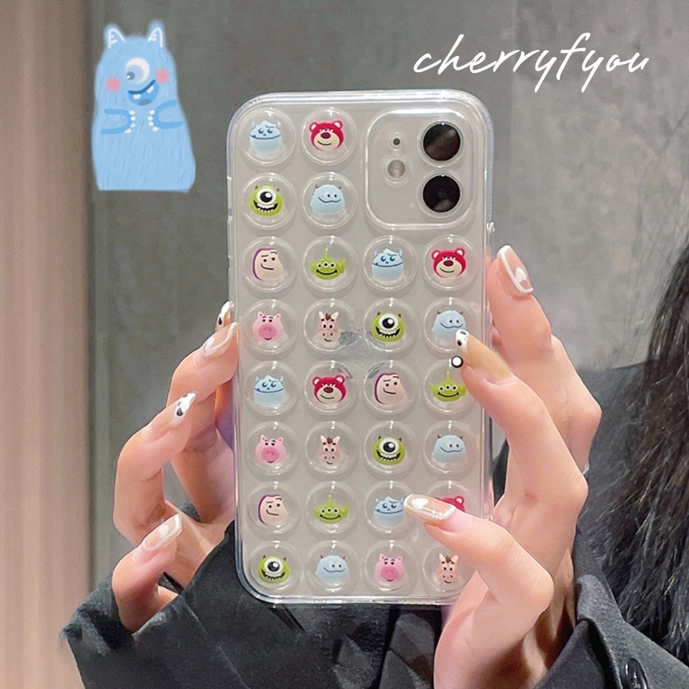 Ốp Điện Thoại TPU Mềm Trong Suốt Họa Tiết Hoạt Hình 3D Cho IPhone 14 13 12 11 Pro Max XS XR 8 7 Plus