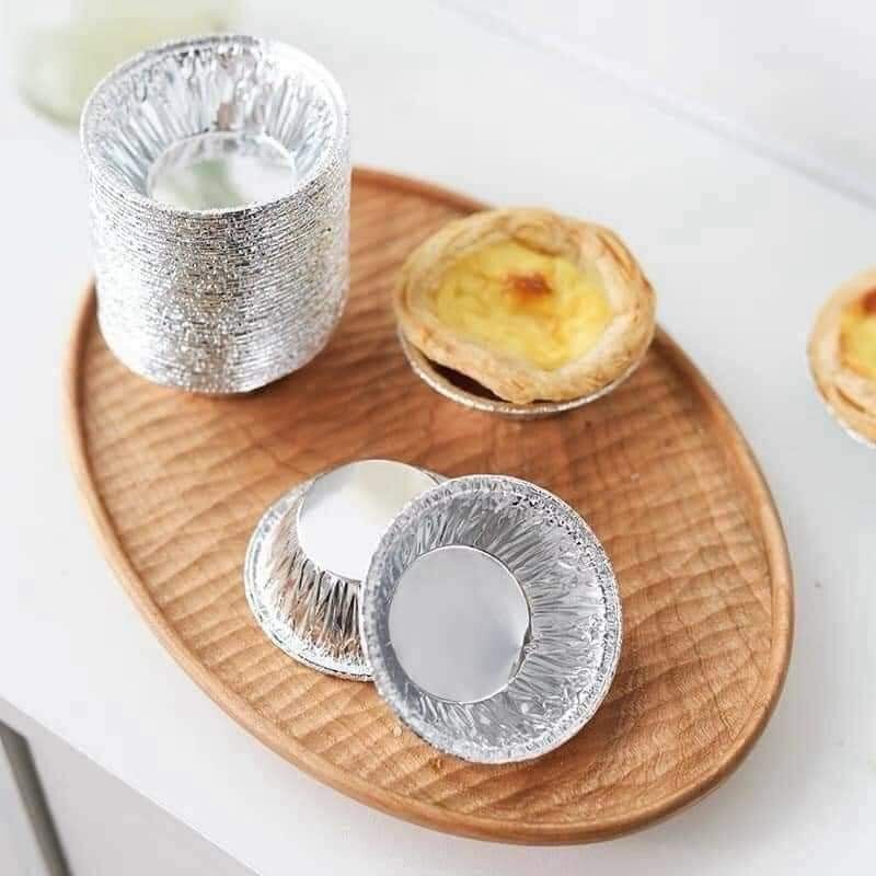 Set 50 bát giấy bạc đa năng, bát giấy nhôm làm bánh,đựng đồ nướng hàu