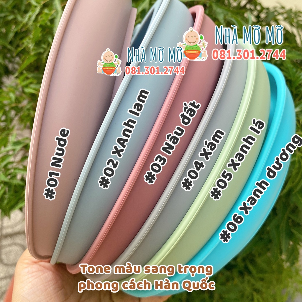 Khay silicon ba ngăn cho bé ăn dặm BLW - Nhà Mỡ