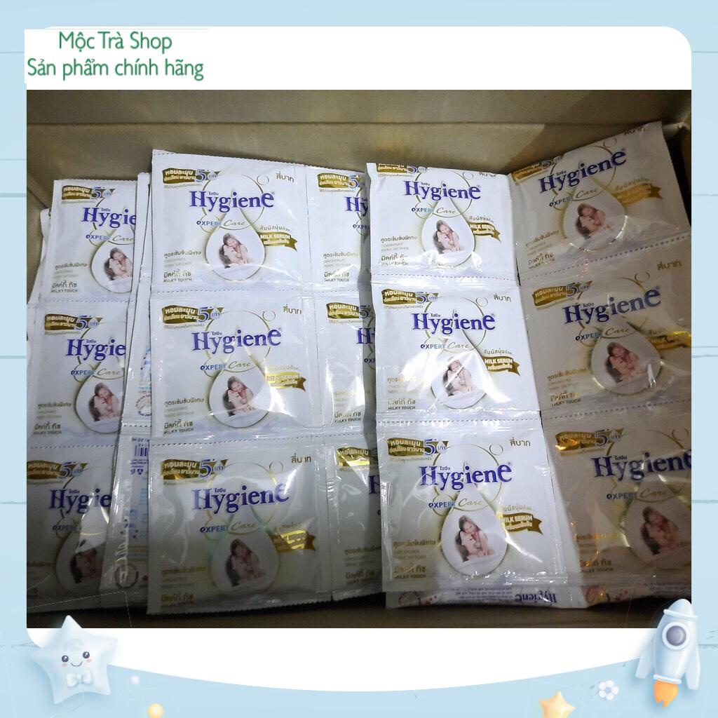 CHÍNH HÃNG - Nước xả vải Hygiene Thái Lan siêu đậm đặc, siêu thơm 20ml x 12 (12 gói/dây) đủ màu