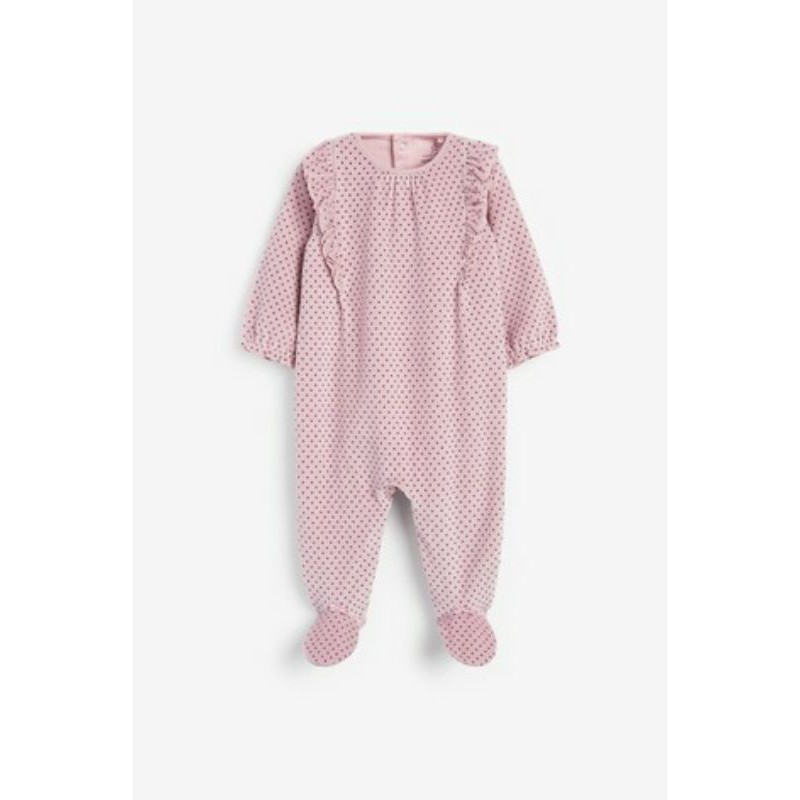 BODY SLEEP SUIT NEXT 12-18M họa tiết báo xám nỉ hàng xuất xịn cho bé gái