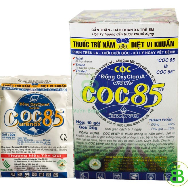 Thuốc Phòng Trừ Nấm Bệnh Coc85 Freeship Đặc Trị Các Loại Nấm Xanh, Hồng, Trắng