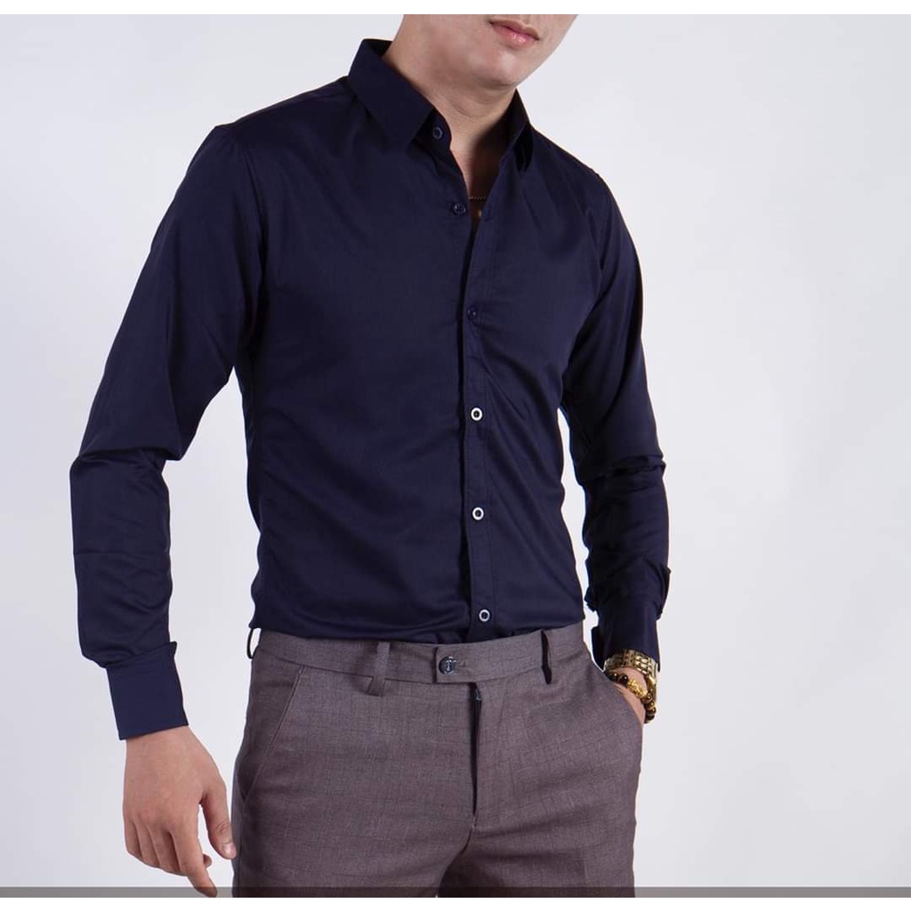 ÁO SƠ MI NAM CÔNG SỞ - CHẤY LỤA DÀY - HÀNG MAY KỸ GẤP HỘP - CHUẨN PHOM DÁNG | BigBuy360 - bigbuy360.vn