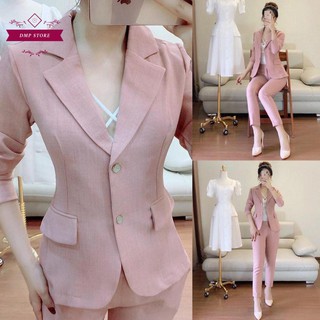 (Hàng thiết kế) SET VEST hồng S 0194