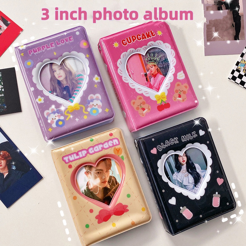 SABUY INS Album ảnh Polaroid 3 inch Bộ tổ chức thẻ Lomo hình ảnh dễ thương Sổ lưu niệm 40 Slots