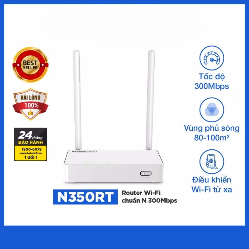 Cục phát Wifi TOTOLINK - Router Wi-Fi chuẩn N 300Mbps N350RT